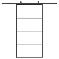 vidaXL Stumdomos durys su įrangos rinkiniu, 102,5x205cm, ESG/aliuminis