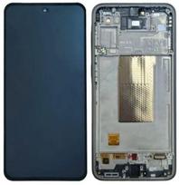 Ekranas Samsung A376 A37 5G su lietimui jautriu stikliuku ir rėmeliu Charcoal originalus (service pack)