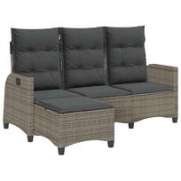 vidaXL Atlošiama sodo sofa su pagalvėlėmis L formos pilkos spalvos