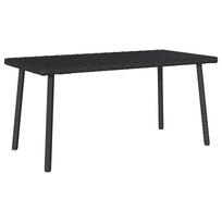 vidaXL sodo kavos staliukas stačiakampis juodas 80x40x37cm poliratanas