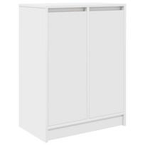 vidaXL Spintelė batams, baltos spalvos, 57x34x76 cm, apdirbta mediena