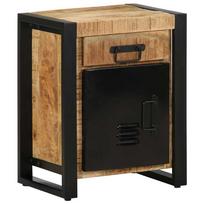 vidaXL Spintelė prie lovos 40x30x50 cm Tvirtas neapdorotas medis Mango