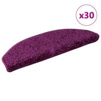 vidaXL Laiptų kilimėliai, 30 vnt., 65x21x4 cm, violetiniai, pusapvaliai, dideli