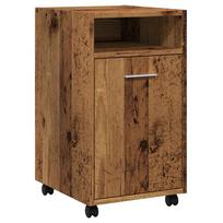 vidaXL Spintelė su ratukais Old Wood 33x38x60 cm Inžinierinė mediena
