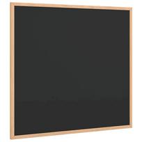 vidaXL Kreidinė lenta su pušies masyvo rėmu, juoda, 60x55 cm