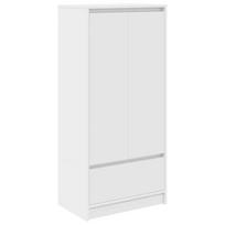 vidaXL Spintelė su stalčiumi, balta, 55,5x34x119,5 cm, mediena