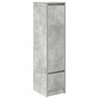 vidaXL Komoda, betono pilkos spalvos 29,5x34x119,5 cm apdirbta mediena