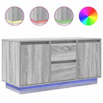 vidaXL Televizoriaus spintelė su LED, pilka ąžuolo, 100x41x50 cm