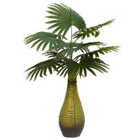 vidaXL Dirbtinis palmių augalas, žalios spalvos, 65cm, 9 lapų