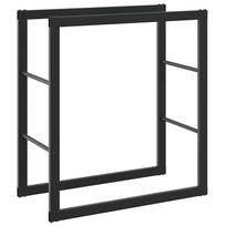 vidaXL Malkų lentyna Juoda 55x30x61 cm Plienas