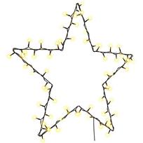 vidaXL Kalėdiniai žibintai Star Silhouette 80 LED šiltai balta
