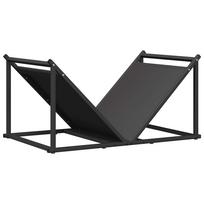 vidaXL Stovas malkoms, juodos, 70x43x34,5 cm, šaltai valcuotas plienas