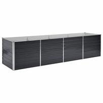 vidaXL Sodo lovelis, antracito, 320x80x77cm, plienas, aukštas