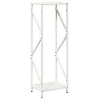 vidaXL Malkų lentyna Balta 34x25x100 cm Šaltai valcuotas plienas