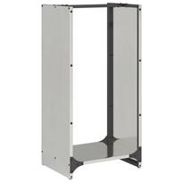 vidaXL Stovas malkoms, 40x30x80 cm, nerūdijantis plienas