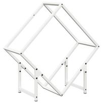 vidaXL Malkų stovas Baltas 60x25x60 cm Šaltai valcuotas plienas