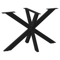 vidaXL Valgomojo stalo koja, voro formos, juoda, 120x68x(72-73) cm, plienas
