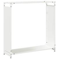 vidaXL Malkinė lentyna, balta, 90x28x90 cm, šaltai valcuotas plienas
