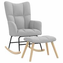 vidaXL supama kėdė su Footstool Cloud Grey audiniu