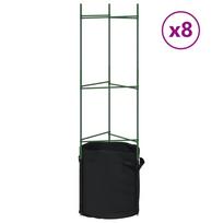 vidaXL Pomidorų narvai su augalų maišeliais, 6vnt., 116cm, plienas/PP