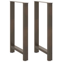 vidaXL Baro stalo kojos, 2 vnt., 60x(100-101) cm, natūralus plienas