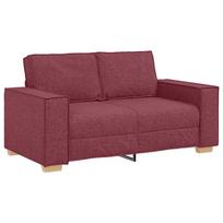vidaXL Dvivietė sofa, vyno raudonumo, 160x78x84 cm, audinys