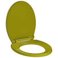 vidaXL Klozeto sėdynė su soft-close mechanizmu, žalios spalvos, ovali