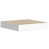 vidaXL Pakabinama sieninė lentyna, ąžuolo ir balta, 23x23,5x3,8cm, MDF