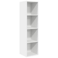vidaXL Prie sienos montuojama TV spintelė, balta, 37x37x142,5cm, MDP