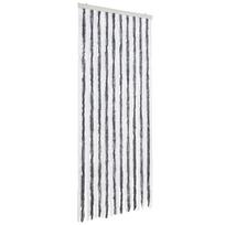 vidaXL Užuolaida nuo vabzdžių, pilka ir balta, 90x220 cm, šenilis
