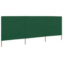 vidaXL Uždanga nuo vėjo, žalios sp., 400x120cm, audinys, 3 plokštės