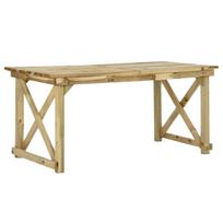 vidaXL Sodo stalas, 160x79x75cm, mediena