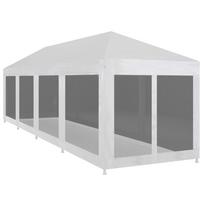 vidaXL Proginė palapinė su 10 tinklinių šoninių sienelių, 12x3m