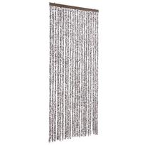vidaXL Užuolaida nuo vabzdžių, ruda ir kreminė, 90x220 cm, šenilis