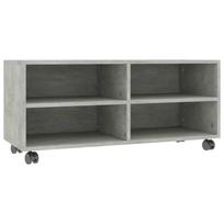 vidaXL TV spintelė su ratukais, betono, 90x35x35cm, apdirbta mediena