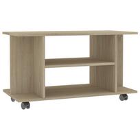 vidaXL TV spintelė su ratukais, sonoma ąžuolo sp., 80x40x45cm, mediena