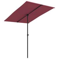 vidaXL Sodo skėtis nuo saulės su aliuminio stulpu, raudonas, 2x1,5m