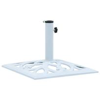 vidaXL Skėčio pagrindas, baltos spalvos, ketus, 12kg, 49cm