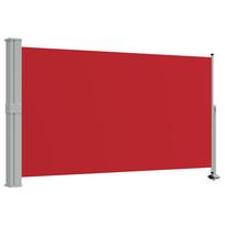vidaXL Ištraukiama šoninė kiemo pertvara, raudonos spalvos, 140x300cm