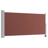 vidaXL Ištraukiama šoninė kiemo pertvara, rudos spalvos, 120x300cm
