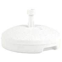 vidaXL Skėčio pagrindas, baltas, 20l, ratano imitacijos plastikas