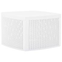 vidaXL Šoninis staliukas, baltos spalvos, 54x54x36,5cm, plastikas