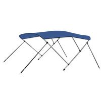 vidaXL Bimini viršaus stogelis, mėlynas, 183x160x137cm, 3 lankų rėmas