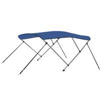 vidaXL Bimini viršaus stogelis, mėlynas, 183x196x137cm, 3 lankų rėmas