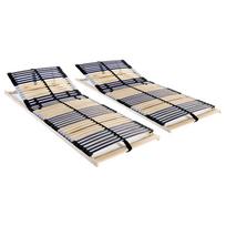 vidaXL Grotelės lovoms su 42 lentjuostėmis, 2vnt., 70x200cm, 7 zonos