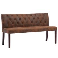 vidaXL Suoliukas, rudos spalvos, 148,5cm, dirbtinė versta oda
