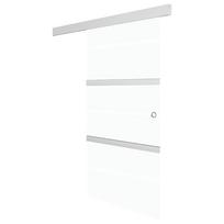 vidaXL Stumdomos durys su stabdikliais, 90x205cm, stiklas ir aliuminis