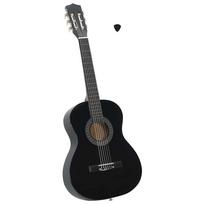 vidaXL Klasikinė gitara pradedantiesiems ir vaikams, juoda, 3/4 36"