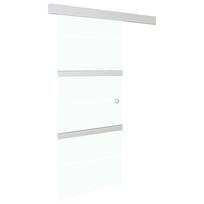 vidaXL Stumdomos durys su stabdikliais, 76x205cm, stiklas ir aliuminis