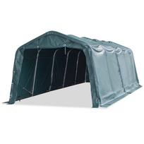 vidaXL Nuimama palapinė gyvuliams, tamsiai žalia, 3,3x8m, PVC, 550g/m²